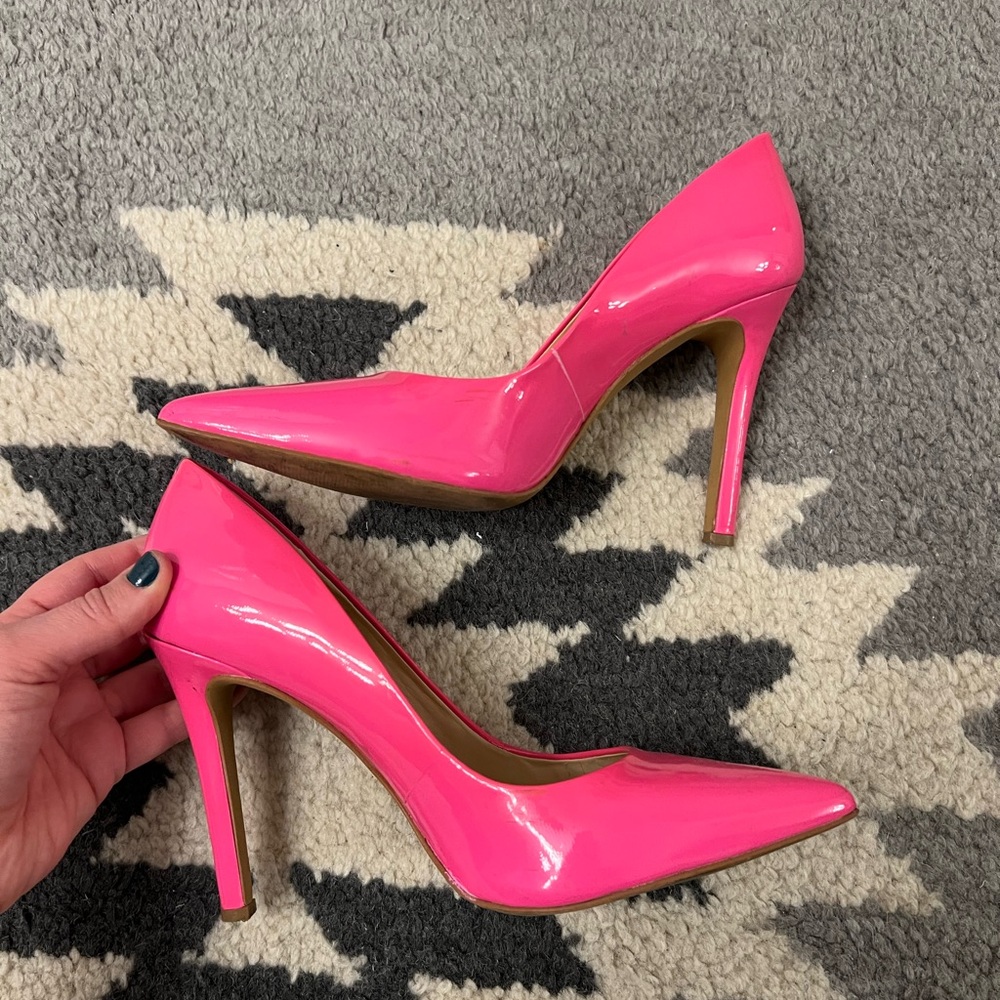 Hot Pink Pointed Toe High Heels - Vince Camuto
